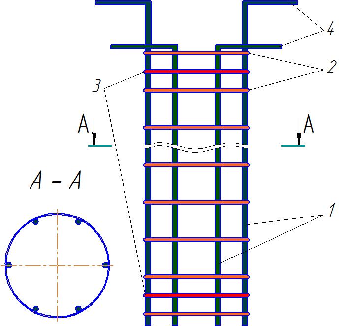 Армирование сваи 300 мм схема